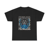 Fearless Lion Unisex Heavy Cotton Tee - Bold Graphic Shirt for Animal Lovers