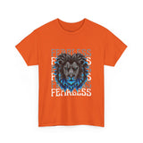 Fearless Lion Unisex Heavy Cotton Tee - Bold Graphic Shirt for Animal Lovers