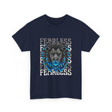 Fearless Lion Unisex Heavy Cotton Tee - Bold Graphic Shirt for Animal Lovers