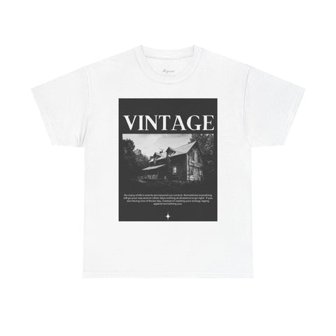 Vintage Aesthetic Unisex Heavy Cotton Tee - Retro Graphic T-Shirt