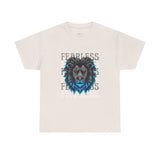 Fearless Lion Unisex Heavy Cotton Tee - Bold Graphic Shirt for Animal Lovers