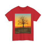 Inspirational Tree Quote Unisex Heavy Cotton Tee - Nature Vibes for Mindfulness and Reflection