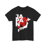 Japan Map Unisex Heavy Cotton Tee - Explore the Land of the Rising Sun