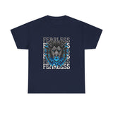 Fearless Lion Unisex Heavy Cotton Tee - Bold Graphic Shirt for Animal Lovers