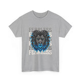 Fearless Lion Unisex Heavy Cotton Tee - Bold Graphic Shirt for Animal Lovers