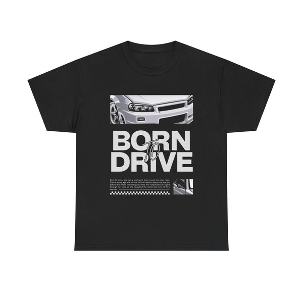 Born to Drive Unisex Heavy Cotton Tee - Perfect for Car Enthusiasts