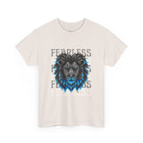 Fearless Lion Unisex Heavy Cotton Tee - Bold Graphic Shirt for Animal Lovers