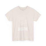 Breathe Floral Unisex Heavy Cotton Tee - Mindfulness Motivational Shirt