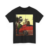 Chill Vibes Unisex Heavy Cotton Tee - Retro Car & Palm Design