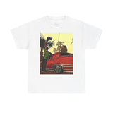 Chill Vibes Unisex Heavy Cotton Tee - Retro Car & Palm Design