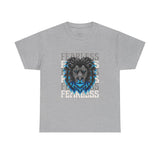 Fearless Lion Unisex Heavy Cotton Tee - Bold Graphic Shirt for Animal Lovers