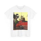 Chill Vibes Unisex Heavy Cotton Tee - Retro Car & Palm Design