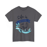 Unisex Heavy Cotton Tee - "Life is Better at The Lake" - Casual Tee for Water Lovers