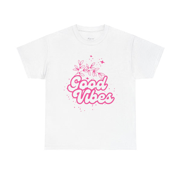 Good Vibes Unisex Heavy Cotton Tee - Positive Energy Apparel