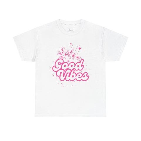 Good Vibes Unisex Heavy Cotton Tee - Positive Energy Apparel