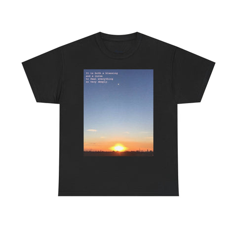 Sunrise Blessings Unisex Heavy Cotton Tee | Inspirational Quote T-Shirt