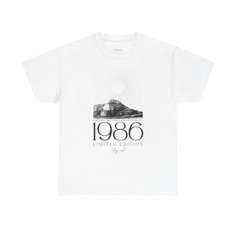 1986 Limited Edition Unisex Heavy Cotton Tee - Retro Graphic Tee for Casual Style