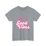 Good Vibes Unisex Heavy Cotton Tee - Positive Energy Apparel